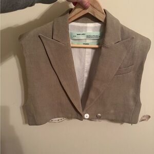 Off-White Beige and White Jacket